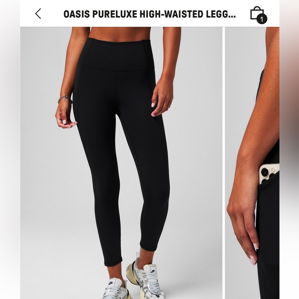 Fabletics Oasis PureLuxe High Waisted 7/8 Leggings